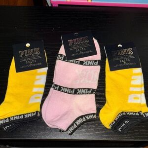 PINK Victoria's Secret Casual Socks - Yellow and Pink